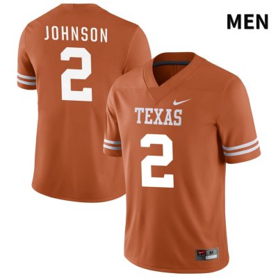 Texas Longhorns Men's #2 Roschon Johnson Authentic Orange NIL 2022 College Football Jersey OSI30P1L